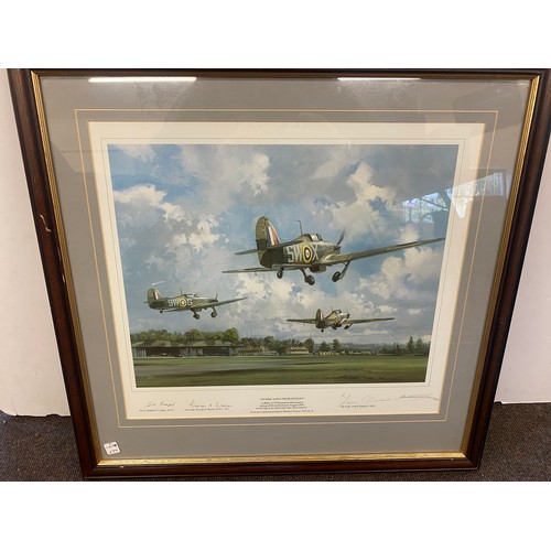 11A - Hurricanes from Kenley framed print by Micheal turner, signed, limited edition 380/850 measures appr... 
