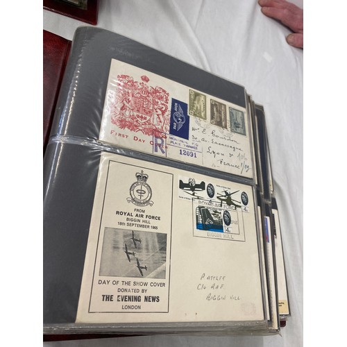 169 - 3 Folders of vintage first day covers includes British knights Healdry at arms first day cover, The ... 