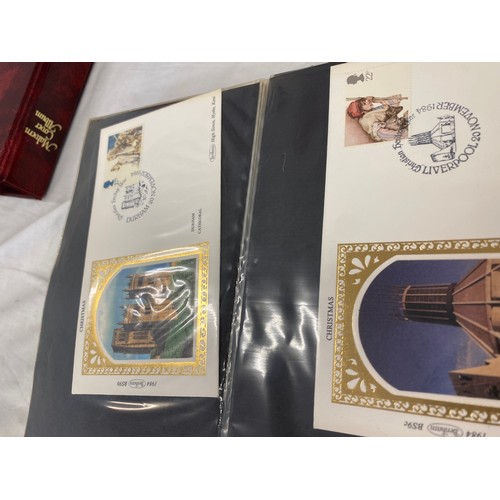 169 - 3 Folders of vintage first day covers includes British knights Healdry at arms first day cover, The ... 