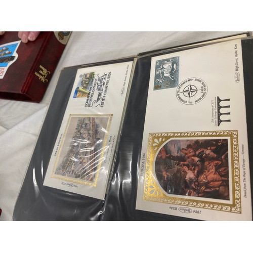 169 - 3 Folders of vintage first day covers includes British knights Healdry at arms first day cover, The ... 