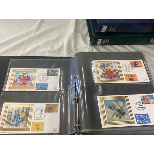 94 - 3 Folders of vintage first day covers includes Rupert bear, Alice in wonderland, Peter rabbit, 50th ... 