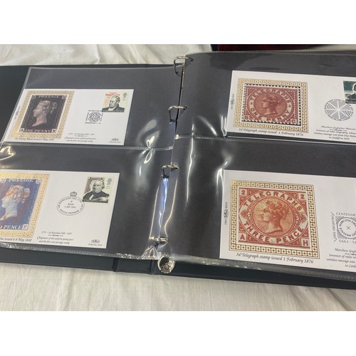 118 - 3 Folders of vintage first day covers includes Domesday 900, The welsh bible, cards at christmas Fir... 