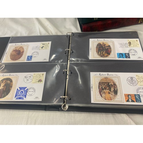 118 - 3 Folders of vintage first day covers includes Domesday 900, The welsh bible, cards at christmas Fir... 