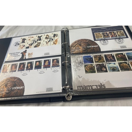 118 - 3 Folders of vintage first day covers includes Domesday 900, The welsh bible, cards at christmas Fir... 