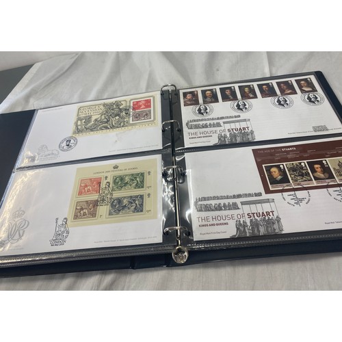 118 - 3 Folders of vintage first day covers includes Domesday 900, The welsh bible, cards at christmas Fir... 