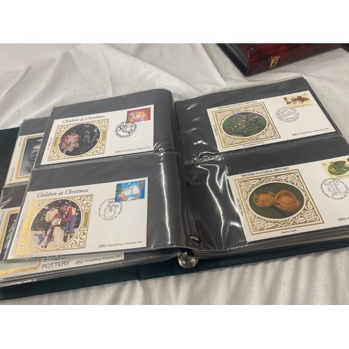 118 - 3 Folders of vintage first day covers includes Domesday 900, The welsh bible, cards at christmas Fir... 