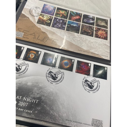 88 - 3 Folders of vintage first day covers includes Year of sport, The exploration of space, Christmas 19... 