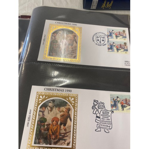 88 - 3 Folders of vintage first day covers includes Year of sport, The exploration of space, Christmas 19... 