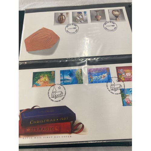 77 - 3 Folders of vintage first day covers includes The Financial times, Industry year, Christmas 1986, G... 