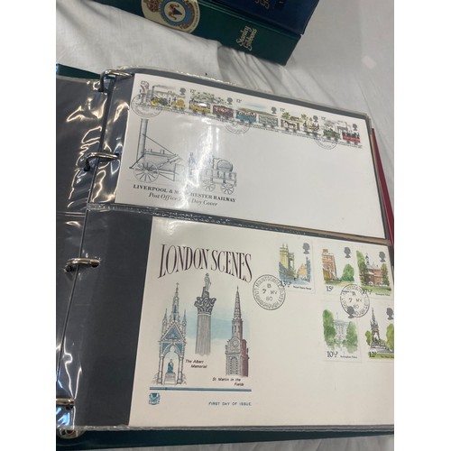 182 - 3 Folders of vintage first day covers includes The Golden Jubilee, Classic Locomotive, Lord of the r... 