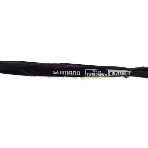 217 - Shimano twin power quiver 110 rod 3 section fishing rod with case