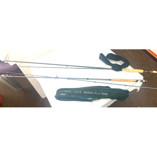 209 - 2 Cased Bob Church fly fishing rods includes rutland mark 2 rod and a 10ft 6 barron fly rod both cas... 