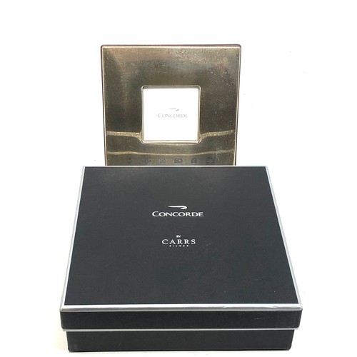 22 - Boxed silver Concorde Photograph Frame. by carrs measures approx 12cm by 12cm