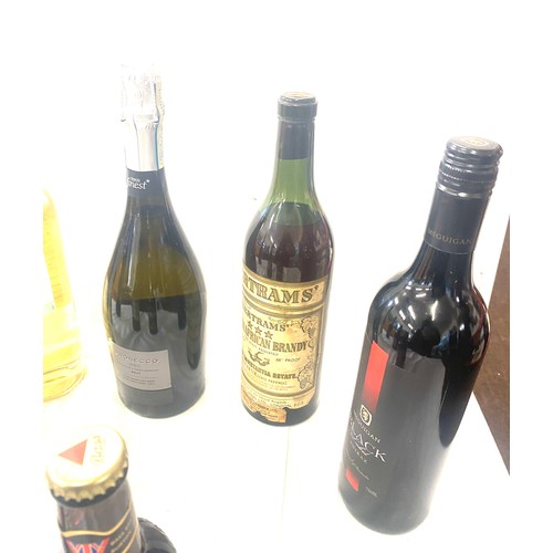 103 - Selection of assorted alcohol includes Harveys, wine, Prosecco etc