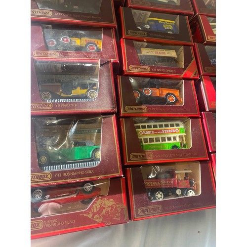 231 - Large selection of Yesteryear matchbox models includes Pepsi cola, Maples etc