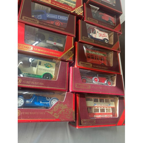 231 - Large selection of Yesteryear matchbox models includes Pepsi cola, Maples etc