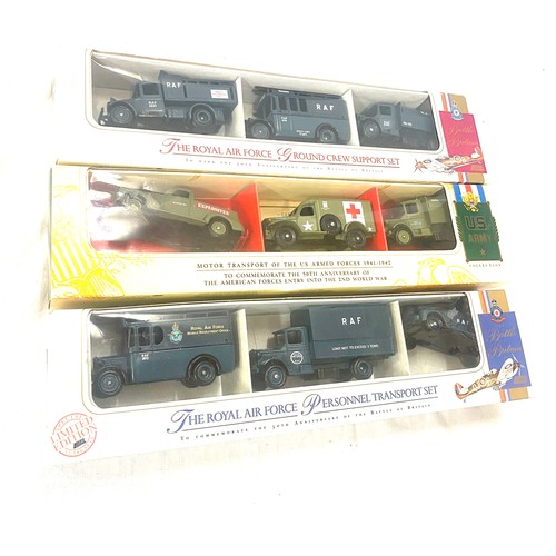 74 - Selection of boxed models includes Motor transport of the us army us army collection, The royal air ... 