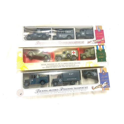 74 - Selection of boxed models includes Motor transport of the us army us army collection, The royal air ... 