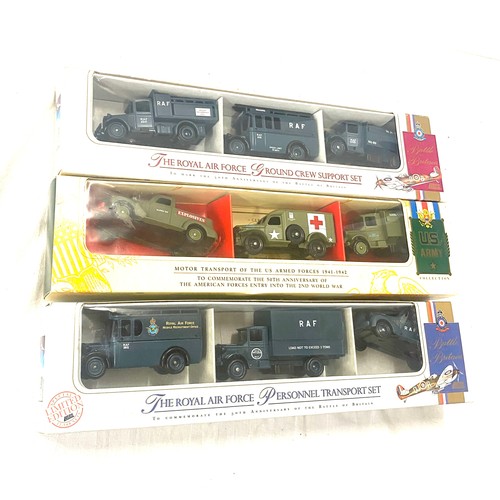 74 - Selection of boxed models includes Motor transport of the us army us army collection, The royal air ... 