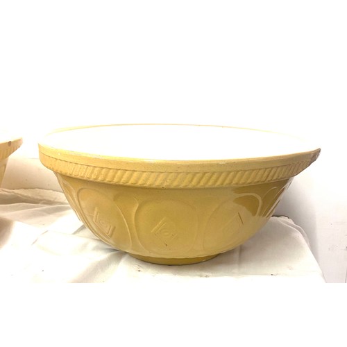 206 - Vintage pancheon and 2 mixing bowls