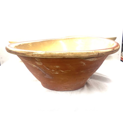 206 - Vintage pancheon and 2 mixing bowls