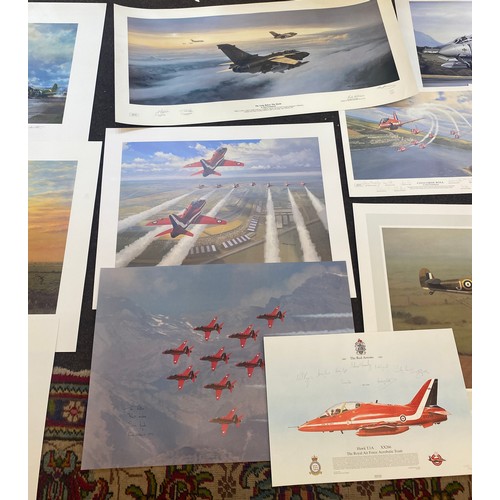 267 - Large selection of spitfire prints, some signed