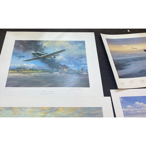 267 - Large selection of spitfire prints, some signed