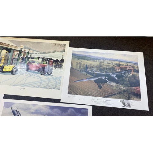 212 - Selection of assorted spitfire prints, some signed