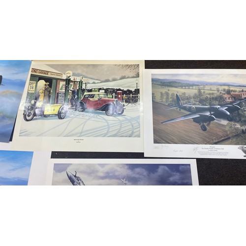 212 - Selection of assorted spitfire prints, some signed