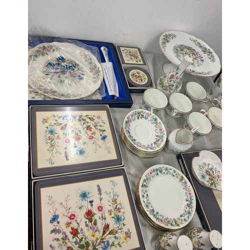 349 - Selection of assorted Aynsley china includes Wild Tudor part service etc