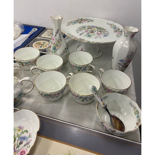 349 - Selection of assorted Aynsley china includes Wild Tudor part service etc