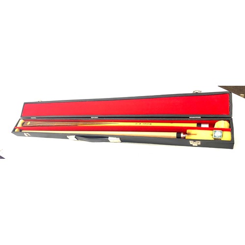 334 - Cased snooker cue