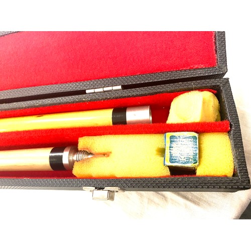 334 - Cased snooker cue