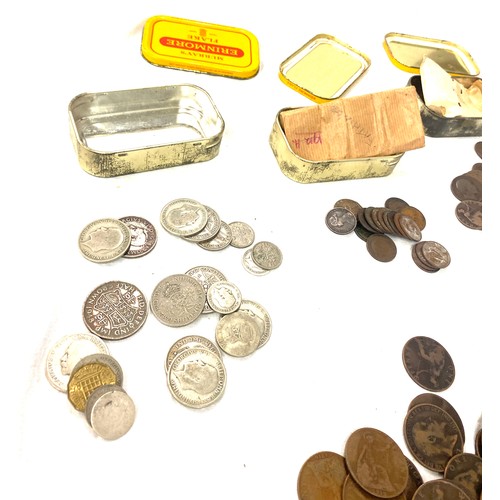 546 - Tin of UK coins pre decimals etc