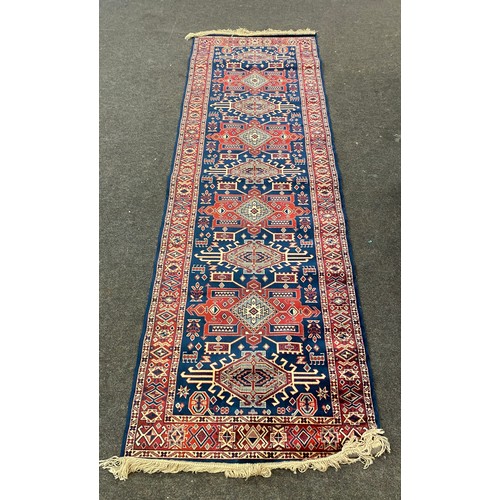 291 - Caucasian rug runner measures approx 28 inches wide 88 inches long