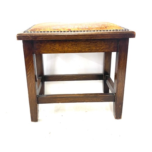 383 - Vintage bergere chair measures approx 33inches tall 22 inches wide and a Vintage footstool