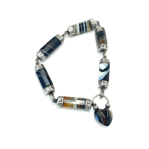 458 - Victorian agate Scottish bracelet