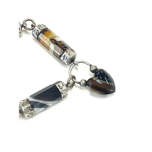 458 - Victorian agate Scottish bracelet