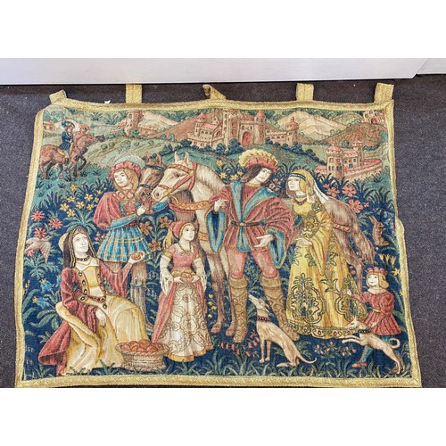 83 - Wall hanging rug measures approx 45 inches wide 34 inches tall