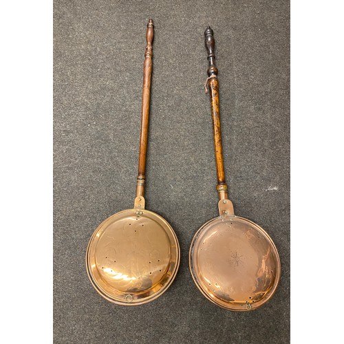 197 - Two antique warming pans