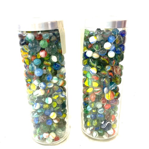 121 - Two large jars of interesting marbles