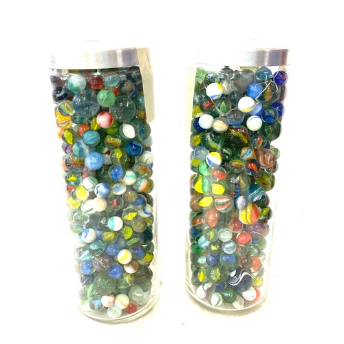 121 - Two large jars of interesting marbles