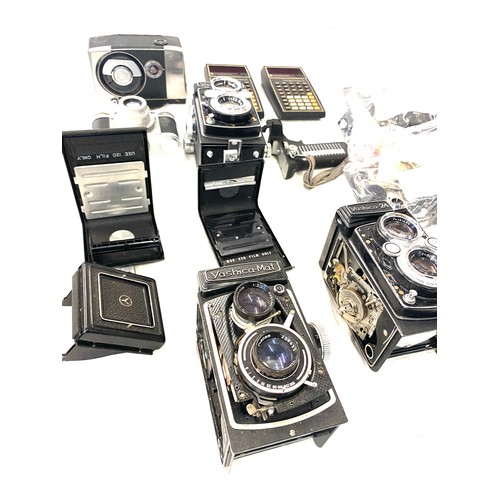 253 - Large selection of assorted camera equipment includes Yashica 24 body parts, Paxetts 35mm camera etc