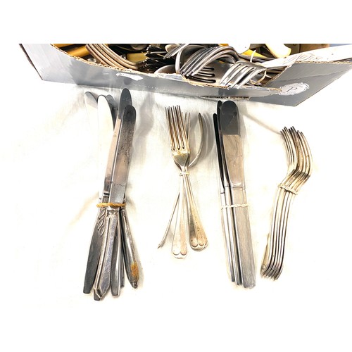 239 - Large selection of cutlery includes epns, stainless steel etc