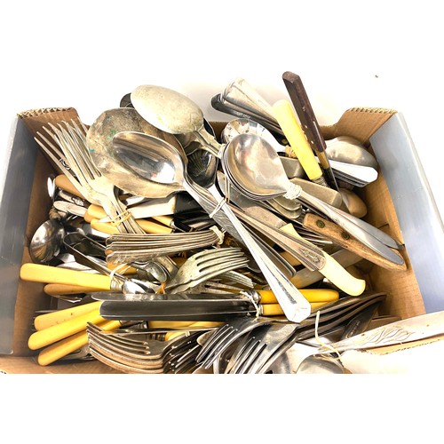 239 - Large selection of cutlery includes epns, stainless steel etc