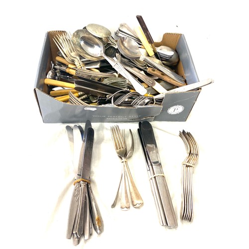 239 - Large selection of cutlery includes epns, stainless steel etc