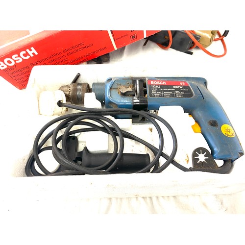 174 - 2 Drills and a jigsaw includes bosch, black and decker jigsaw etc all untested