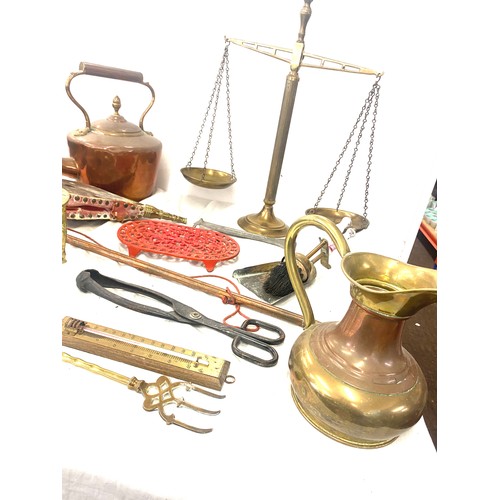 268 - Selection of metalware includes brass ware etc