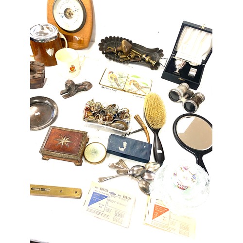 320 - Large selection of miscellaneous includes opera glasses, epns, biscuit barrel etc