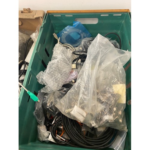 393 - Large selection of computer leads etc